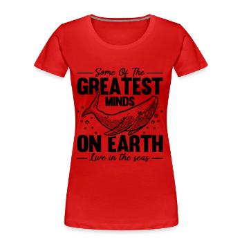 Certains des plus grands biologistes marins de la vie marine - T-shirt bio Premium Femme - rouge - Devant - Mia (176cm)