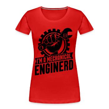 I'm A Mechanical Enginerd Engineering Engineer - Frauen Premium Bio T-Shirt - Rot - Vorne - Mia (176cm)
