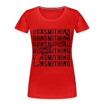 Gunsmith Retro Weapons aime réparer les armes à feu Armuriers - T-shirt bio Premium Femme - rouge - Devant - Mia (176cm)