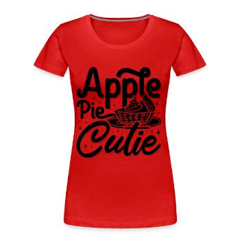 Apple Pie Cutie Cooking Pastries Apple Pie Lover - Frauen Premium Bio T-Shirt - Rot - Vorne - Mia (176cm)
