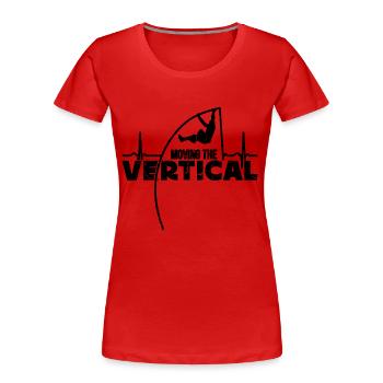 Déplacer le saut à la perche vertical saut à la perche - T-shirt bio Premium Femme - rouge - Devant - Mia (176cm)