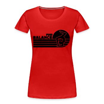 Find Balance Retro Backflip Gymnast Contortionist - Frauen Premium Bio T-Shirt - Rot - Vorne - Mia (176cm)
