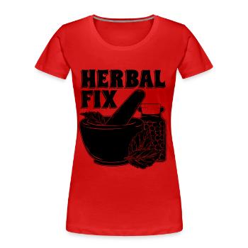Herbal Fix Herbalism Apothecary Herbs Herbalist - Women's Premium Organic T-Shirt - red - Front - Mia (176cm)
