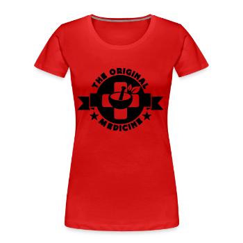 The Original Medicine Herbalism Herbal Herbalist - Women's Premium Organic T-Shirt - red - Front - Mia (176cm)