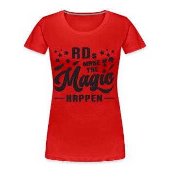 Diététistes nutritionnistes nutritionnistes de RD - T-shirt bio Premium Femme - rouge - Devant - Mia (176cm)