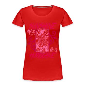 Frauen Mädchen Lady Stärke Feminist Emanzipation - Frauen Premium Bio T-Shirt - Rot - Vorne - Mia (176cm)