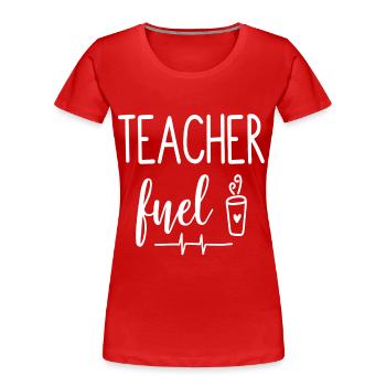 Coffee Gift Education School Proverbs Teacher Training - Women's Premium Organic T-Shirt - red - Front - Mia (176cm)