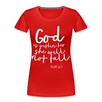 Psalm Geschenk Gott Bibel Jesus Evangelium Christ - Frauen Premium Bio T-Shirt - Rot - Vorne - Mia (176cm)