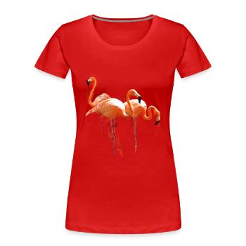 flamingo1 - T-shirt bio Premium Femme - rouge - Devant - Mia (176cm)