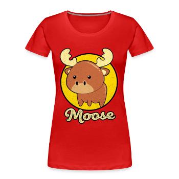 Elk - Women's Premium Organic T-Shirt - red - Front - Mia (176cm)