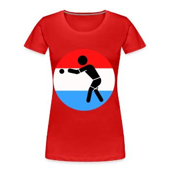 Pétanque - T-shirt bio Premium Femme - rouge - Devant - Mia (176cm)