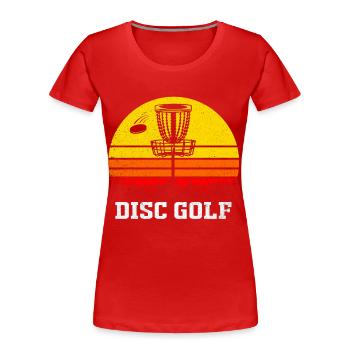 frisbee - T-shirt bio Premium Femme - rouge - Devant - Mia (176cm)