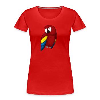 Parrot parrot - Women's Premium Organic T-Shirt - red - Front - Mia (176cm)