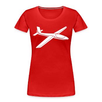 Segelflieger - Frauen Premium Bio T-Shirt - Rot - Vorne - Mia (176cm)