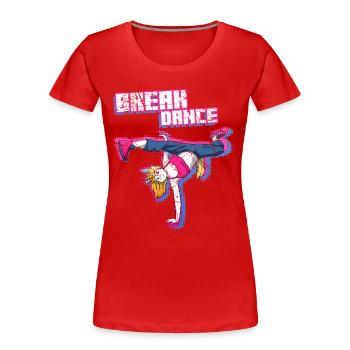 Breakdancing Unicorn Breakdance Breakdancer - Women's Premium Organic T-Shirt - red - Front - Mia (176cm)