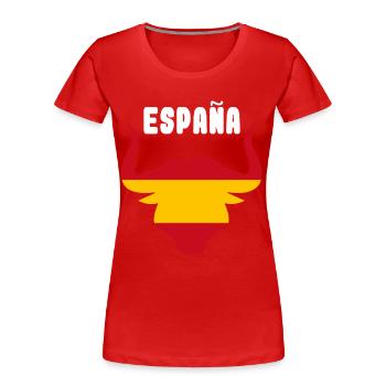 Espana taureau Espagne cadeau espagnol design - T-shirt bio Premium Femme - rouge - Devant - Mia (176cm)