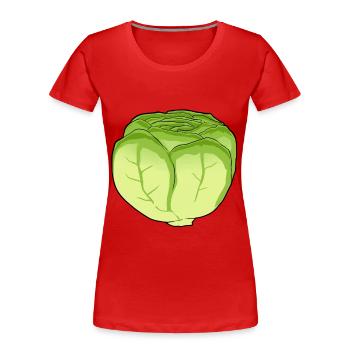 Eisbergsalat Salat Kohl Kohlkopf Gemüse Küche - Frauen Premium Bio T-Shirt - Rot - Vorne - Mia (176cm)