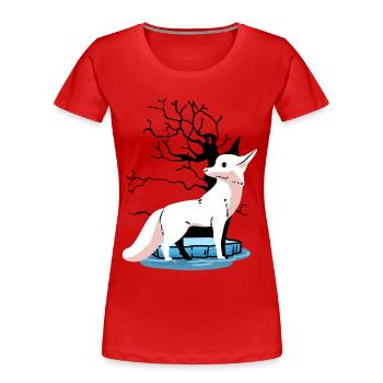 Wildtiere Arktis Nordpol Fuchs Füchse Kind Polar - Frauen Premium Bio T-Shirt - Rot - Vorne - Mia (176cm)