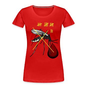 Mücken Jagt Mücke Insekten Blutsauger Blut - Frauen Premium Bio T-Shirt - Rot - Vorne - Mia (176cm)