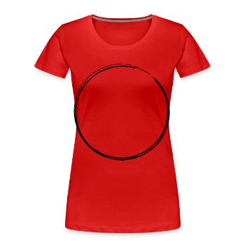 Kreis - Frauen Premium Bio T-Shirt - Rot - Vorne - Mia (176cm)