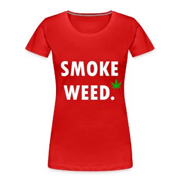 Cannabis rauchen Grinder Weed kiffen Gras Geschenk - Frauen Premium Bio T-Shirt - Rot - Vorne - Mia (176cm)