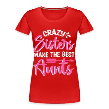 Sisters Best Aunts Baby Pregnancy Announcement - Frauen Premium Bio T-Shirt - Rot - Vorne - Mia (176cm)