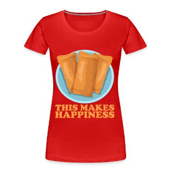 Lumpia Loempia Spring Roll Gift - Women's Premium Organic T-Shirt - red - Front - Mia (176cm)
