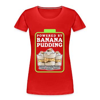 Banana Pudding Bananas - Pudding Gift - Women's Premium Organic T-Shirt - red - Front - Mia (176cm)