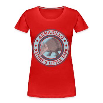 Tatou neuf cravate tatou cadeau - T-shirt bio Premium Femme - rouge - Devant - Mia (176cm)