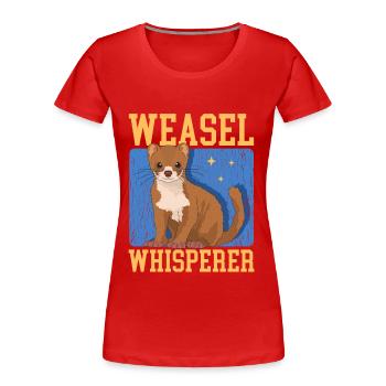 Belette souris belette Hermännchen cadeau - T-shirt bio Premium Femme - rouge - Devant - Mia (176cm)
