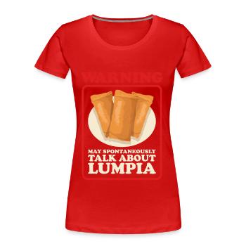 Lumpia Loempia Spring Roll Gift - Women's Premium Organic T-Shirt - red - Front - Mia (176cm)