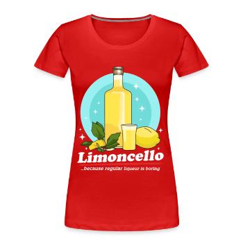 Limoncello Citrons Limoncellos Liqueur Cadeau - T-shirt bio Premium Femme - rouge - Devant - Mia (176cm)