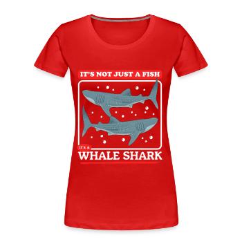 Walhai Walhaie Walfischhai Geschenk - Frauen Premium Bio T-Shirt - Rot - Vorne - Mia (176cm)