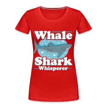 Walhai Walhaie | coole Walfischhaie Geschenk - Frauen Premium Bio T-Shirt - Rot - Vorne - Mia (176cm)