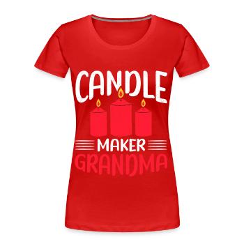 Bougies Candle Maker Candle Maker Cadeau - T-shirt bio Premium Femme - rouge - Devant - Mia (176cm)
