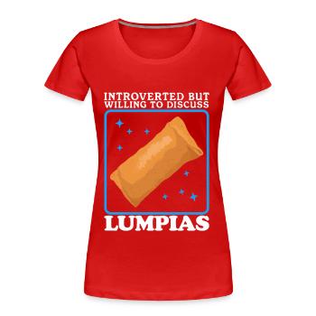 Lumpia Spring Rolls Loempia Gift - Women's Premium Organic T-Shirt - red - Front - Mia (176cm)