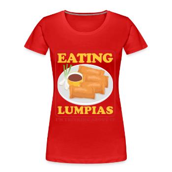 Lumpia Spring Rolls Loempia Gift - Women's Premium Organic T-Shirt - red - Front - Mia (176cm)