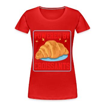 Croissant Gipfeli Beugel Hörnchen Geschenk - Frauen Premium Bio T-Shirt - Rot - Vorne - Mia (176cm)