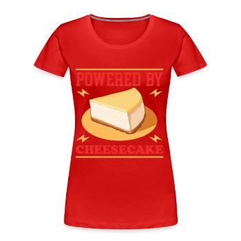 Käsekuchen Quarkkuchen Geschenk - Frauen Premium Bio T-Shirt - Rot - Vorne - Mia (176cm)