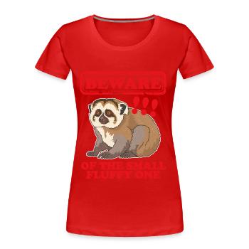 Slow Lorises Mignon Cadeau de Slow Lorises - T-shirt bio Premium Femme - rouge - Devant - Mia (176cm)