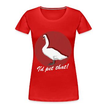 Schwan Schwäne Schwanenliebhaber Geschenk - Frauen Premium Bio T-Shirt - Rot - Vorne - Mia (176cm)