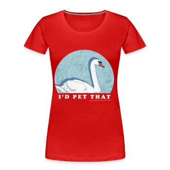 Schwan Schwäne Schwanenliebhaber Geschenke - Frauen Premium Bio T-Shirt - Rot - Vorne - Mia (176cm)