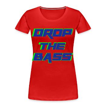 Bass - T-shirt bio Premium Femme - rouge - Devant - Mia (176cm)