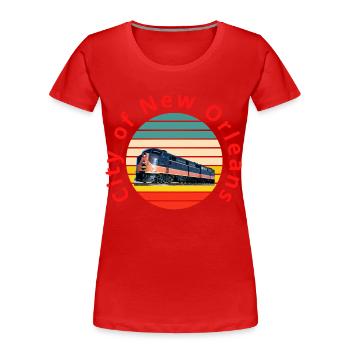 City of New Orleans - Frauen Premium Bio T-Shirt - Rot - Vorne - Mia (176cm)