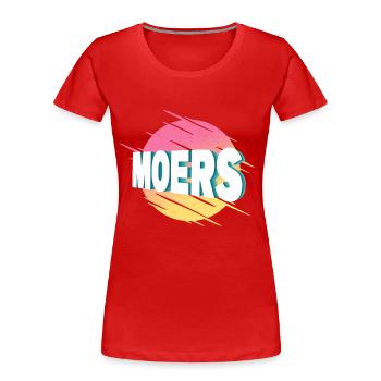 Moers Germany City Font Vintage Retro - Women's Premium Organic T-Shirt - red - Front - Mia (176cm)