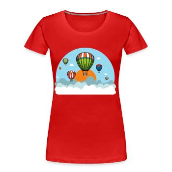Conduite en montgolfière pour les pilotes de montgolfière - T-shirt bio Premium Femme - rouge - Devant - Mia (176cm)