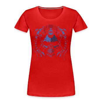SKUL Rouge Bleu - T-shirt bio Premium Femme - rouge - Devant - Mia (176cm)