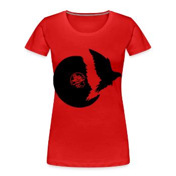 lp - oiseau - T-shirt bio Premium Femme - rouge - Devant - Mia (176cm)