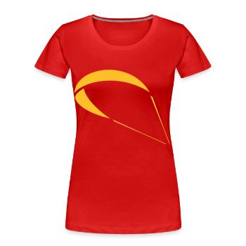 Kite Gleitschirm - Frauen Premium Bio T-Shirt - Rot - Vorne - Mia (176cm)