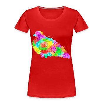 Splash Pigeon Friend - Frauen Premium Bio T-Shirt - Rot - Vorne - Mia (176cm)